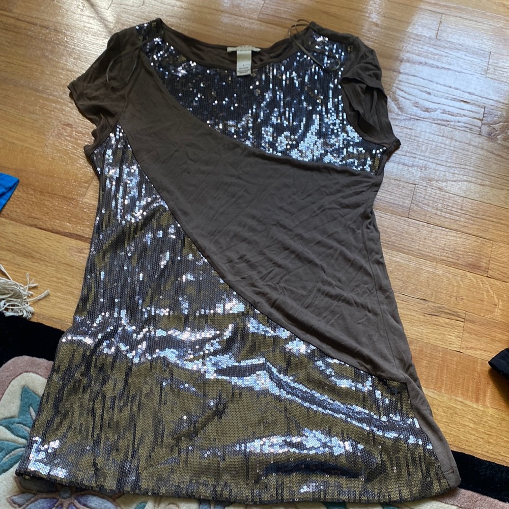 Green Kenar Sequined Tee - Large